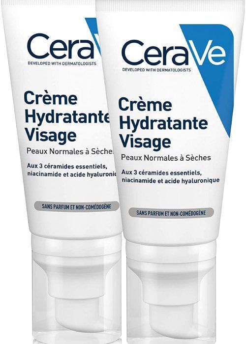 CeraVe crème hydratante visage sans parfum - Peau sèche