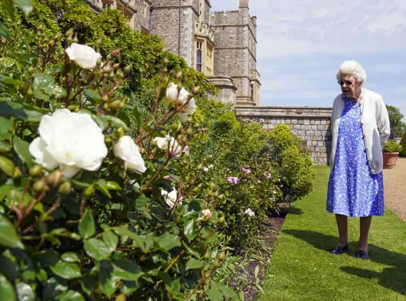 Photos Elizabeth II en deuil a Windsor elle a fete les 100 ans du prince Philip avec poesie